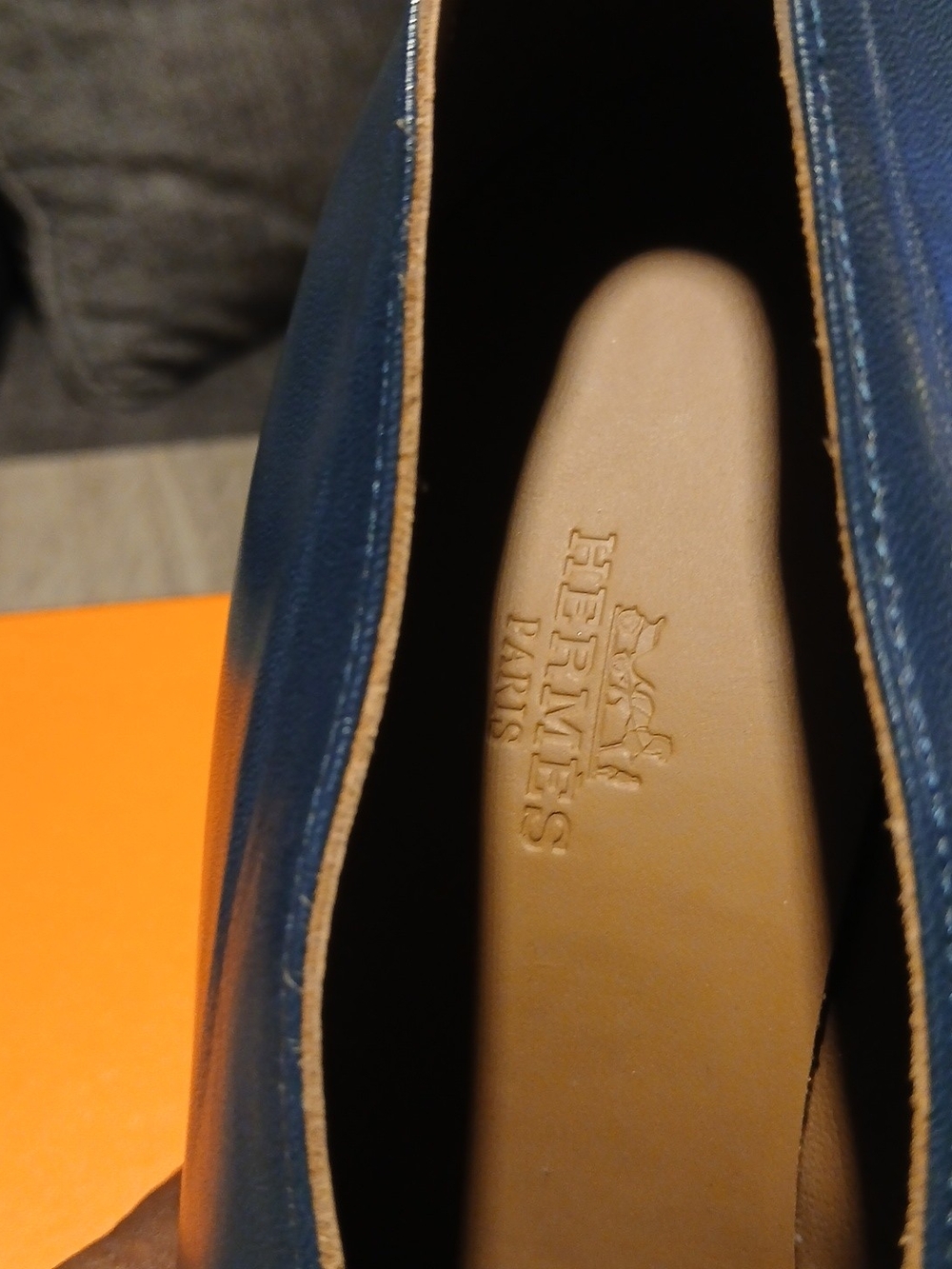 Hermès Gloria Teal Blue Leather Peep Toe Platform Pumps Heels Sz 39 (US 8.5) - Picture 2 of 15